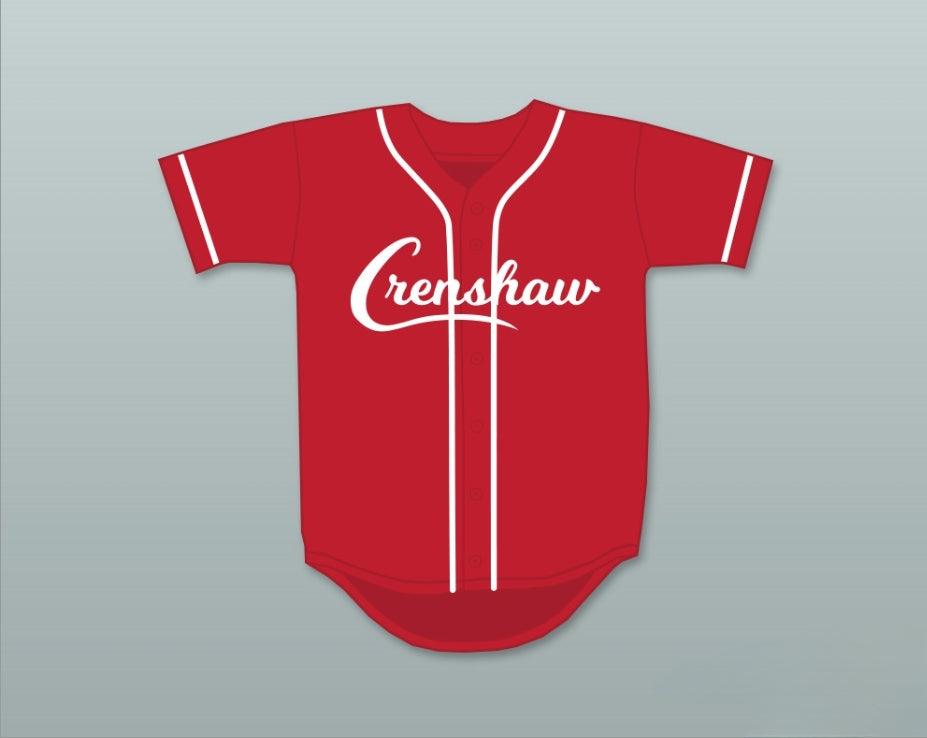 Camiseta de béisbol roja NIPSEY HUSSLE 33 CRENSHAW personalizada con cualquier nombre y número, cosida, tallas S-6XL