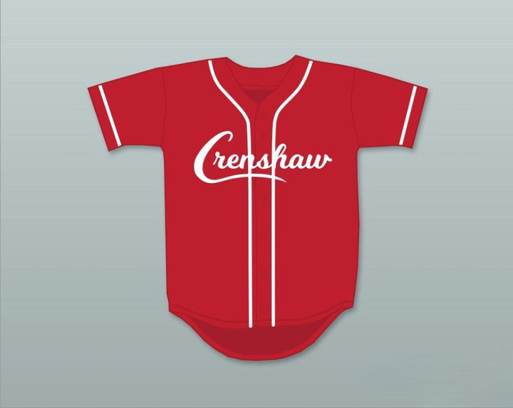 Camiseta de béisbol roja NIPSEY HUSSLE 33 CRENSHAW personalizada con cualquier nombre y número, cosida, tallas S-6XL