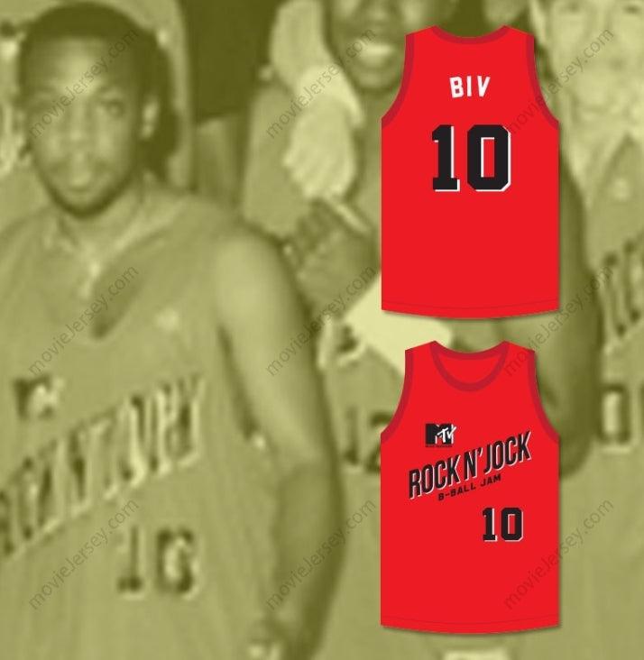 PERSONALIZA CUALQUIER Nombre Número MICHAEL BIVINS BIV 10 BRICKLAYERS CAMISETA BALONCESTO SEGUNDA EDICIÓN ANUAL ROCK N' JOCK B-BALL JAM 1992 Cosido Superior S-6XL