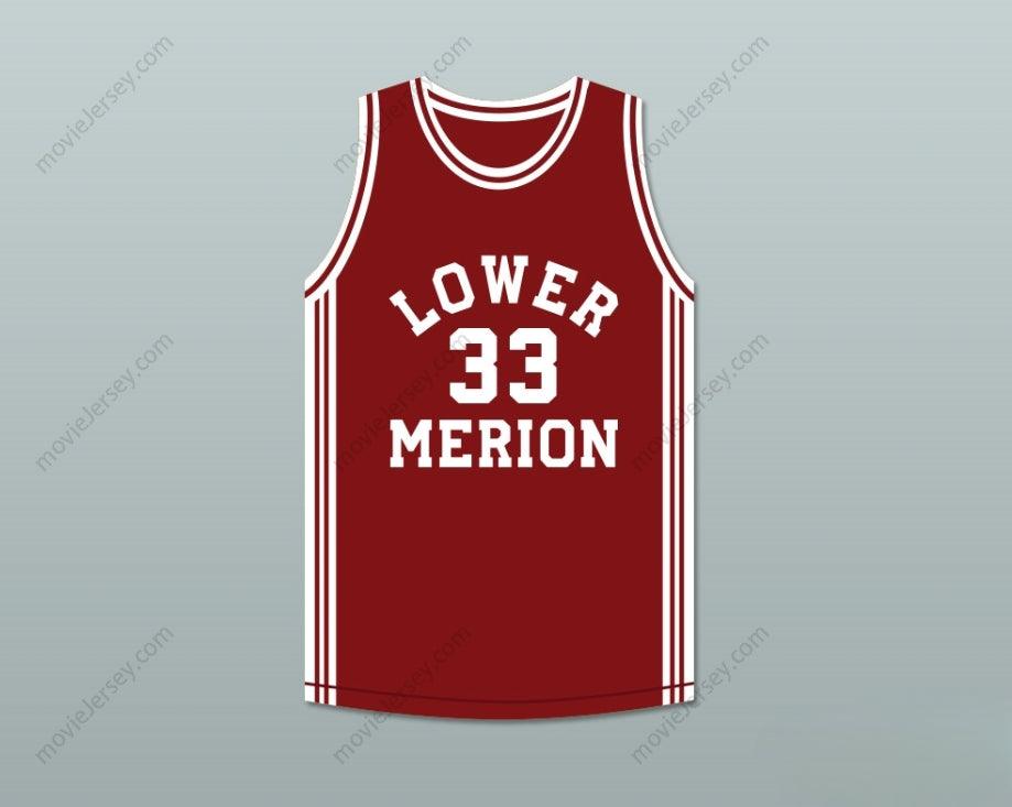 PERSONALIZA CUALQUIER Nombre Número BRYANT 33 CAMISETA DE BALONCESTO DE LOS ACES DE LOWER MERION HIGH SCHOOL GRANATE 2 Costuras Superior Tallas S-6XL