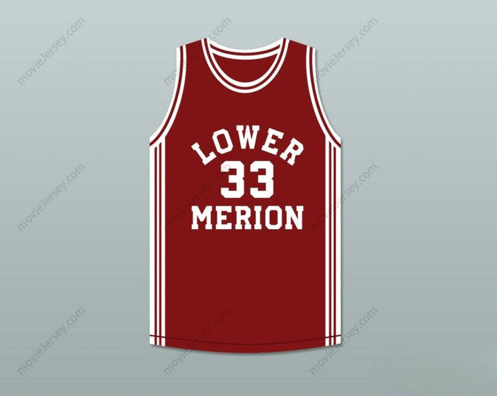 PERSONALIZA CUALQUIER Nombre Número BRYANT 33 CAMISETA DE BALONCESTO DE LOS ACES DE LOWER MERION HIGH SCHOOL GRANATE 2 Costuras Superior Tallas S-6XL