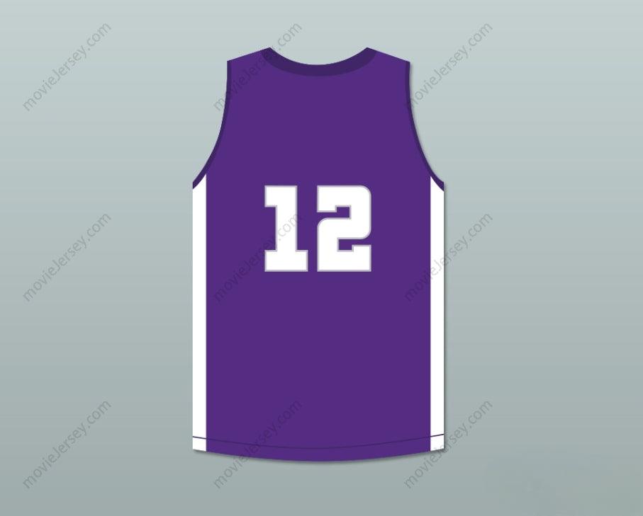 PERSONALIZA CUALQUIER Nombre Número JUGADOR 12 CAMISETA DE BALONCESTO PÚRPURA DE LOS KNIGHTS DE LA ESCUELA SECUNDARIA CRESTWOOD Parte Superior Cosida S-6XL
