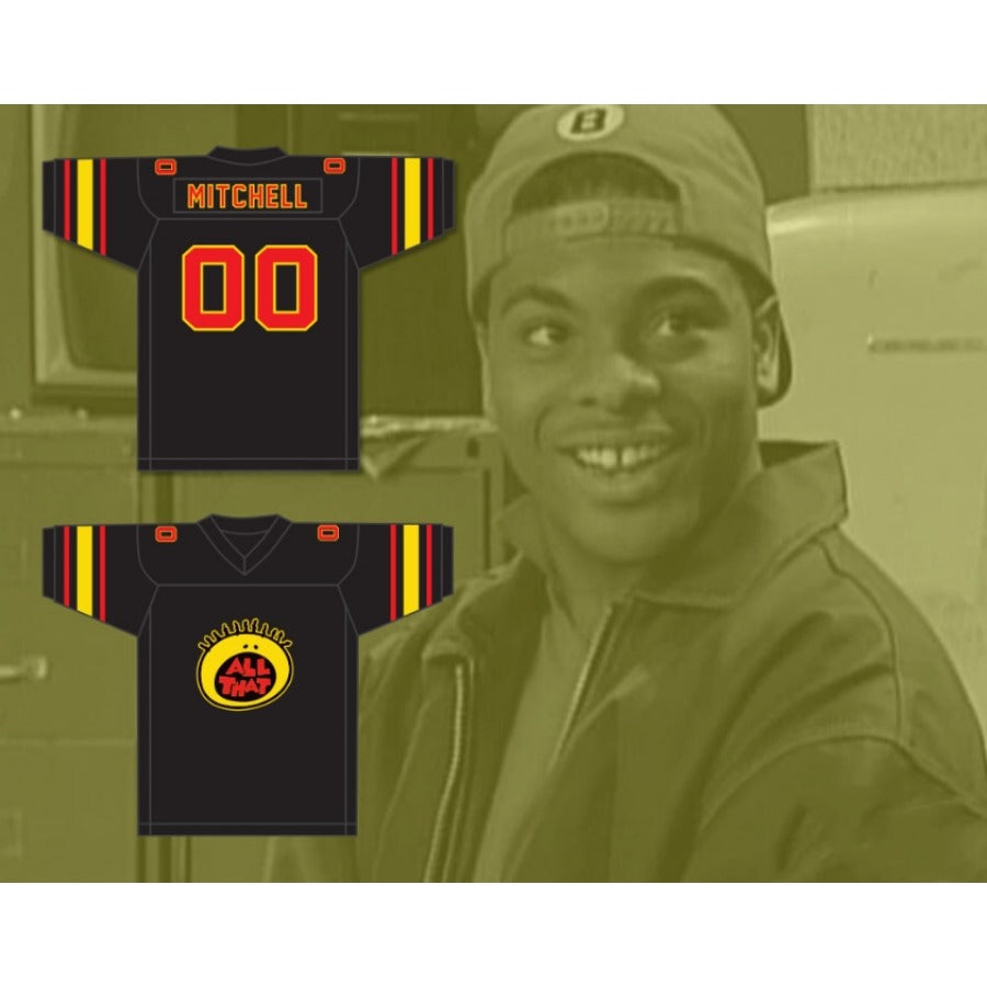 CUSTOM ANY Name Number KEL MITCHELL 00 ALL THAT BLACK Football Jersey Top Stitched S-6XL