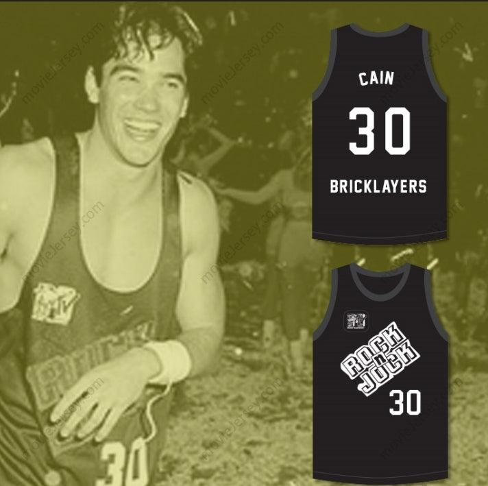 CAMISETA DE BALONCESTO PERSONALIZADA (cualquier nombre/número) DEAN CAIN 30 BRICKLAYERS 3ER ANUAL ROCK N' JOCK B-BALL JAM 1993, costura superior, Tallas S-6XL
