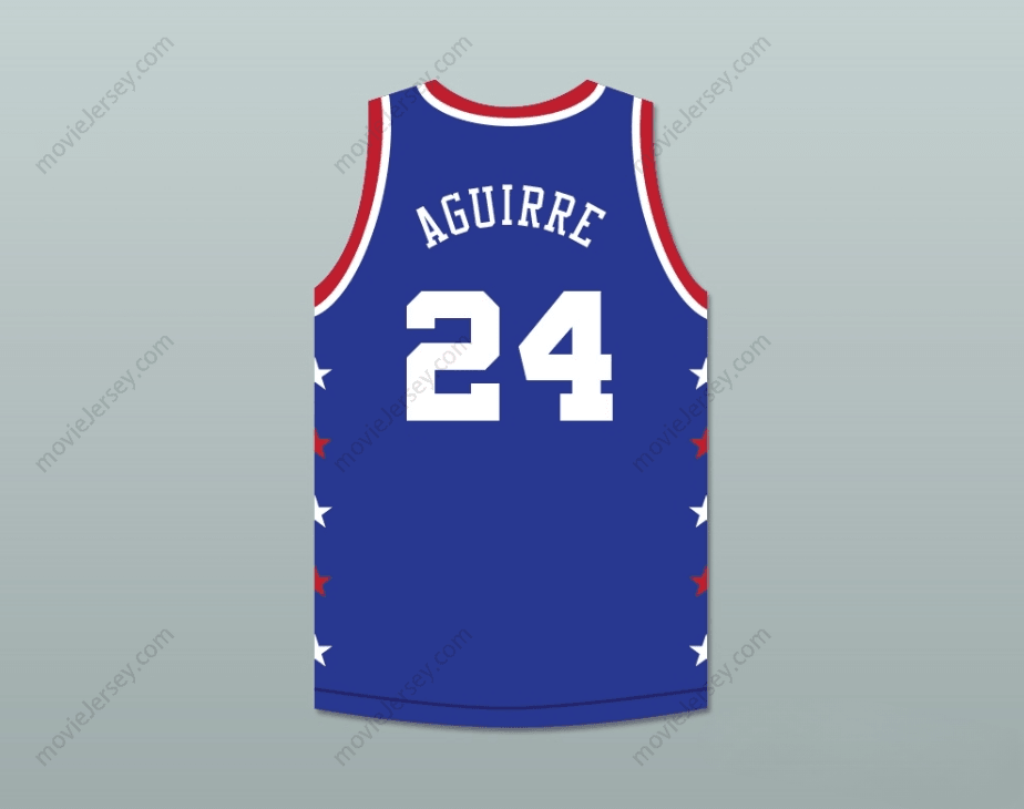 PERSONALIZAR CUALQUIER Nombre Número MARK AGUIRRE 24 MAGIC JOHNSON CAMISETA BALONCESTO AZUL ALL STAR GAME 1986 EVENTO BENÉFICO MIDSUMMER NIGHT'S MAGIC Bordado Premium S-6XL