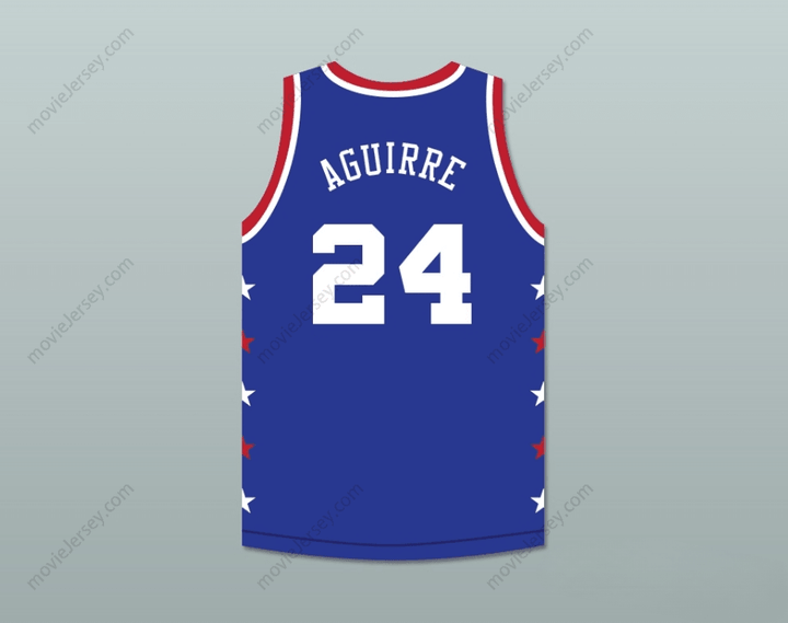 PERSONALIZAR CUALQUIER Nombre Número MARK AGUIRRE 24 MAGIC JOHNSON CAMISETA BALONCESTO AZUL ALL STAR GAME 1986 EVENTO BENÉFICO MIDSUMMER NIGHT'S MAGIC Bordado Premium S-6XL