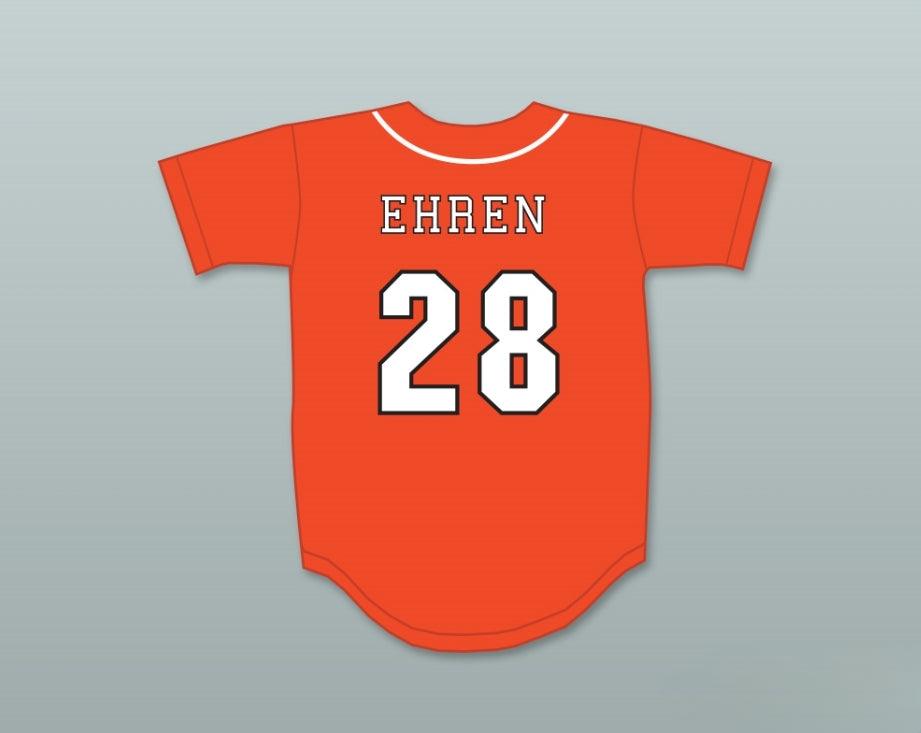 Camiseta de béisbol naranja EHREN MCGHEHEY 28 SWALLOWS PLAY BALL personalizada con cualquier nombre y número, bordada, tallas S-6XL