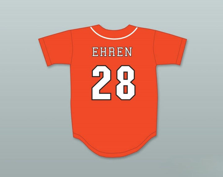 Camiseta de béisbol naranja EHREN MCGHEHEY 28 SWALLOWS PLAY BALL personalizada con cualquier nombre y número, bordada, tallas S-6XL
