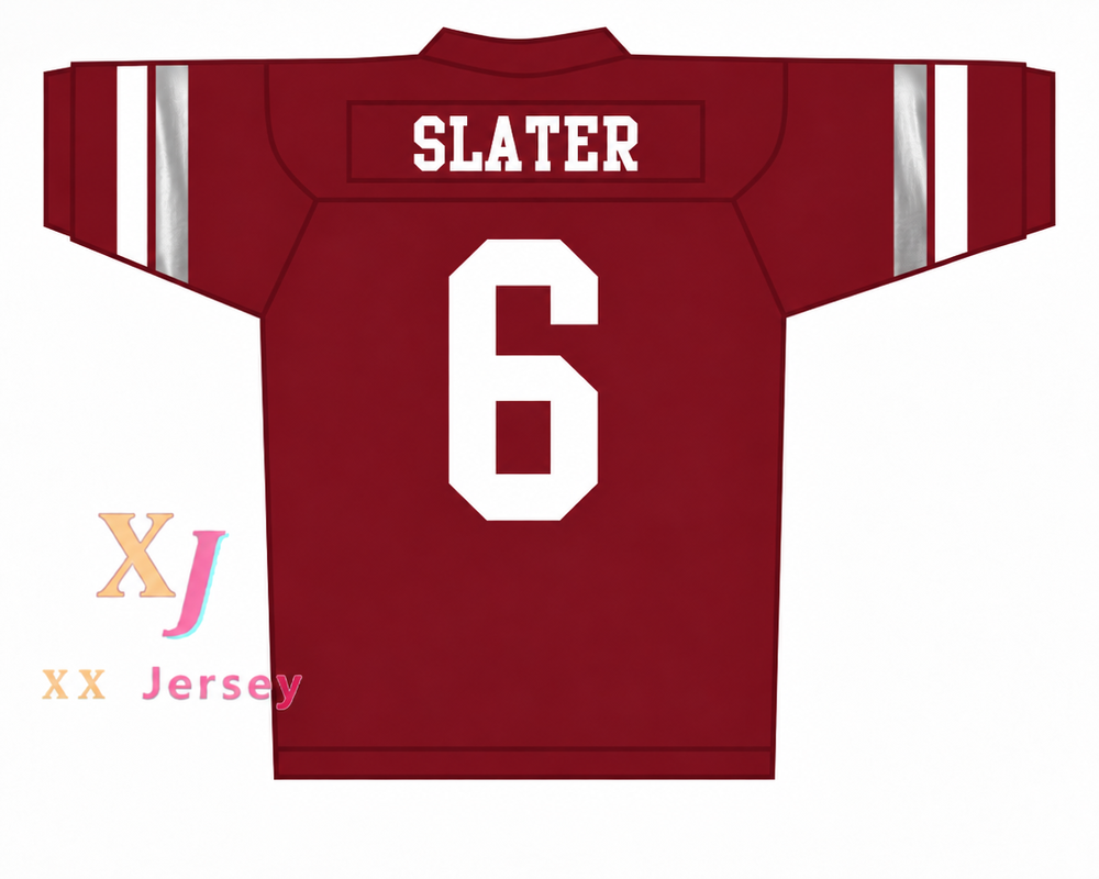 Custom AC Slater 6 Bayside Tigers Maroon Football Jersey