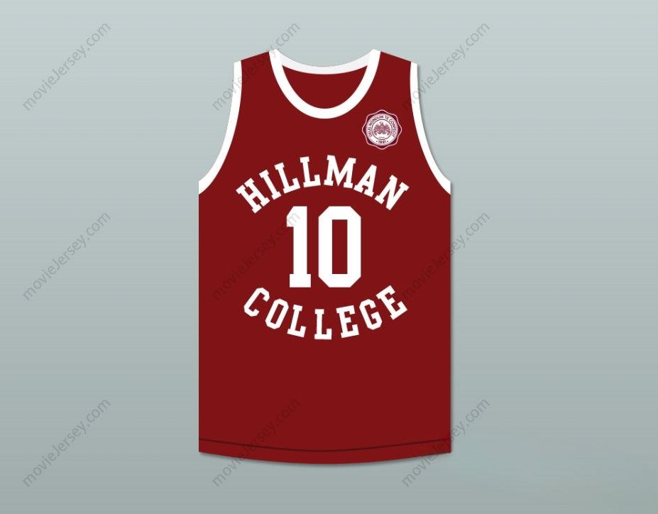 CUSTOM ANY Name Number RONALD 'RON' JOHNSON 10 HILLMAN COLLEGE MAROON BASKETBALL JERSEY WITH EAGLE PATCH Top Stitched S-6XL