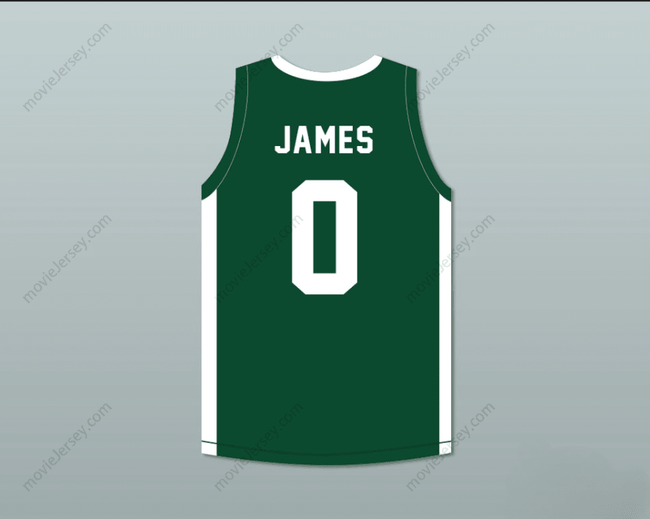 PERSONALIZAR CUALQUIER Nombre Número LEBRON JAMES JR 0 AZUL CHIPS VERDE CAMISETA BALONCESTO 2 Top Stitched S-6XL