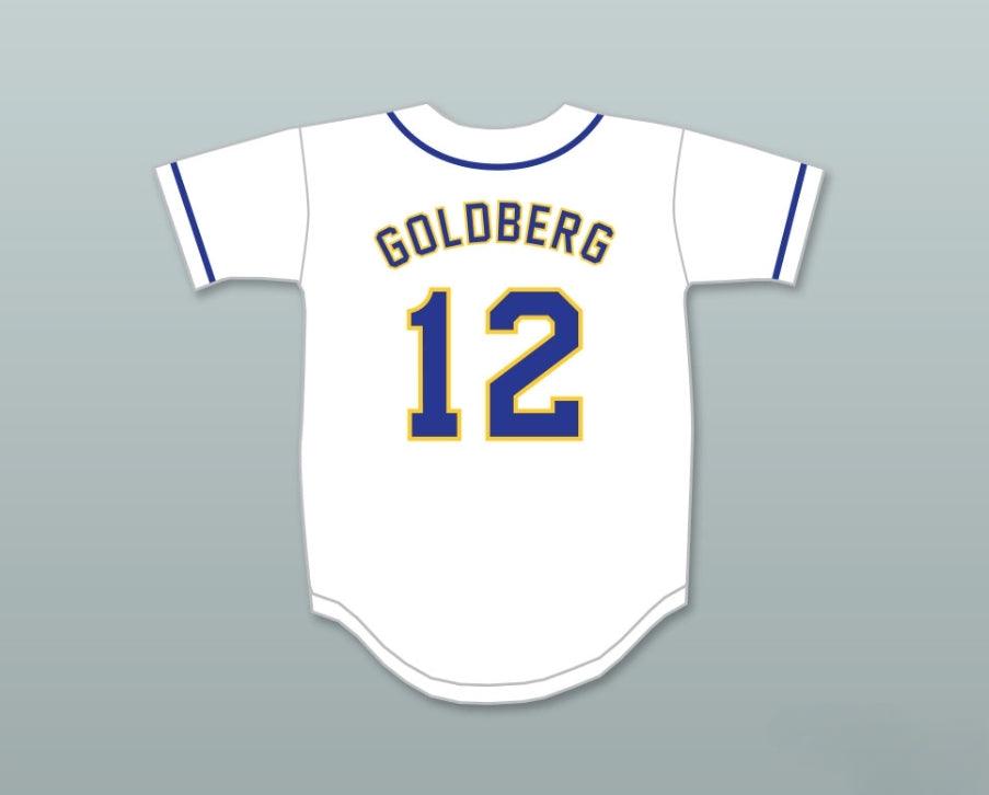 Camiseta de béisbol blanca personalizada con cualquier nombre y número, BARRY GOLDBERG 12 WILLIAM PENN ACADEMY QUAKERS, talla S-6XL, cosida