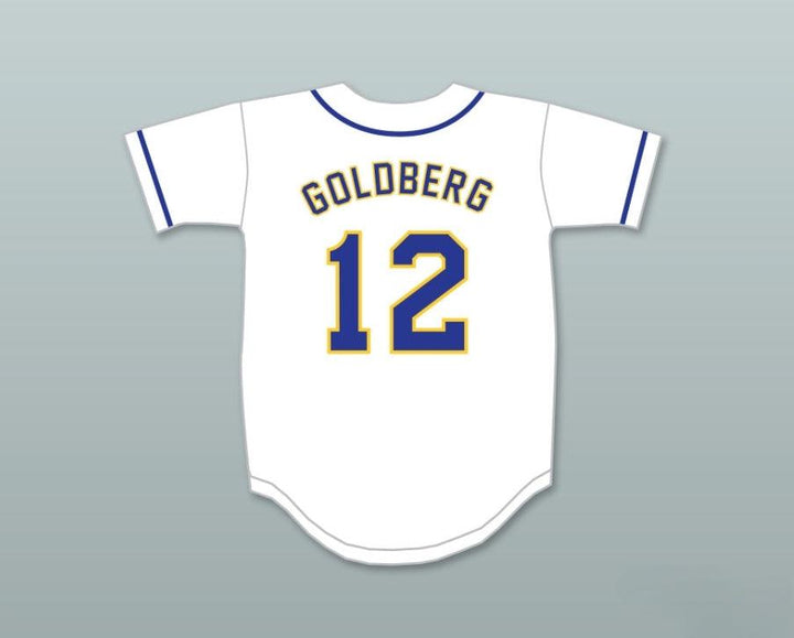 Camiseta de béisbol blanca personalizada con cualquier nombre y número, BARRY GOLDBERG 12 WILLIAM PENN ACADEMY QUAKERS, talla S-6XL, cosida