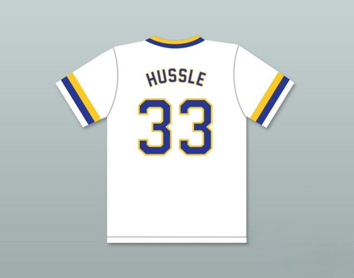 Personalizado Cualquier Nombre Número NIPSEY HUSSLE 33 CRENSHAW HIGH SCHOOL CAMISETA DE BÉISBOL BLANCA Superior Cosido S-6XL