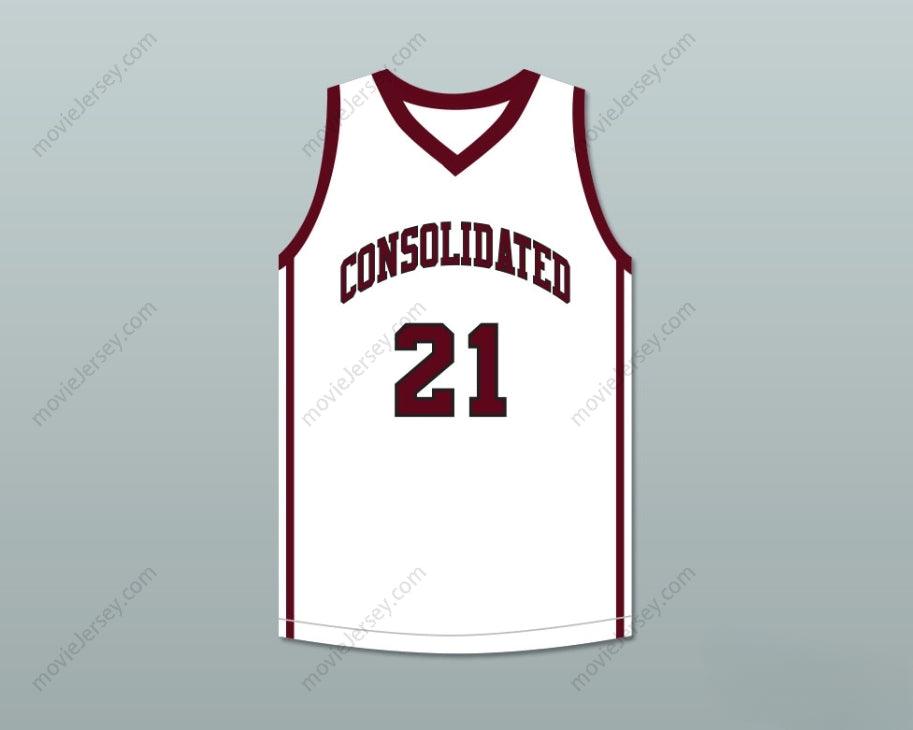 CUSTOM ANY Name Number ALEX CARUSO 21 A&M CONSOLIDATED HIGH SCHOOL TIGERS WHITE BASKETBALL JERSEY Top Stitched S-6XL