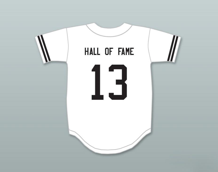 Personalizado Cualquier Nombre Número SALÓN DE LA FAMA 13 CAMISETA DE BÉISBOL BLANCA Costuras reforzadas S-6XL