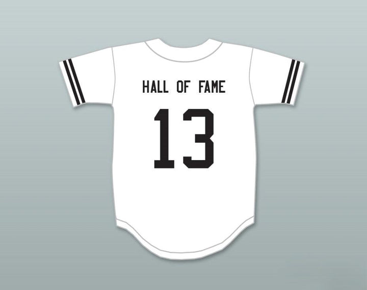 Personalizado Cualquier Nombre Número SALÓN DE LA FAMA 13 CAMISETA DE BÉISBOL BLANCA Costuras reforzadas S-6XL