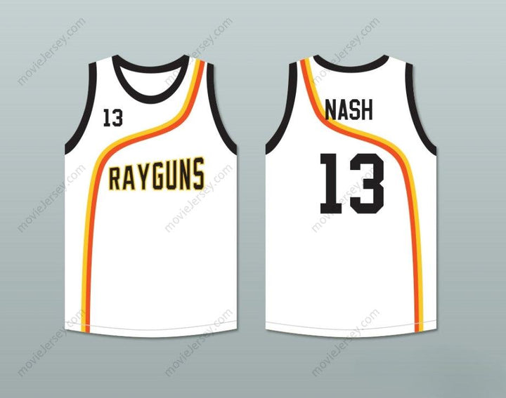 PERSONALIZA Cualquier Nombre Número STEVE NASH 13 ROSWELL RAYGUNS JERSEY DE BALONCESTO BLANCO Superior Cosido S-6XL