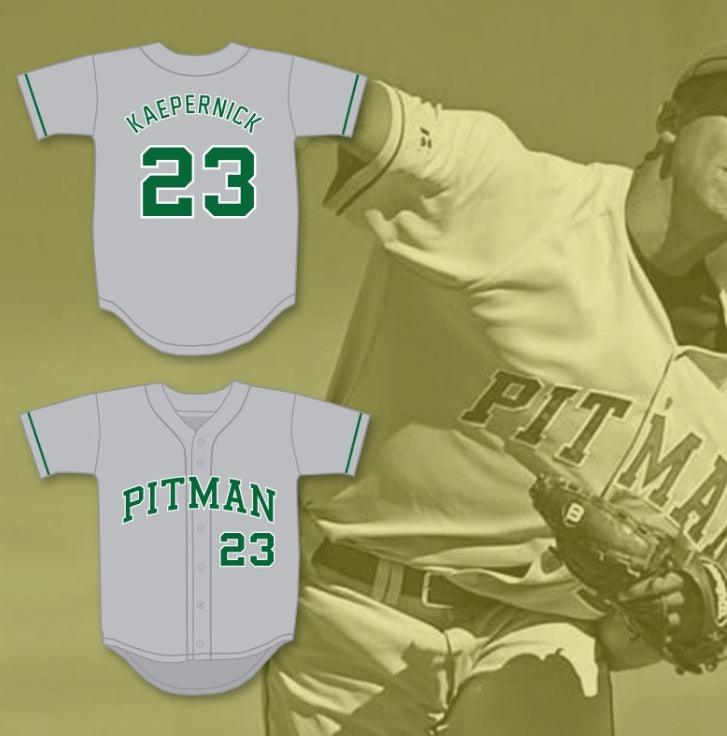 Camiseta de béisbol gris personalizada con cualquier nombre y número COLIN KAEPERNICK 23 JOHN H. PITMAN HIGH SCHOOL PRIDE, cosida a 2 costuras, tallas S-6XL