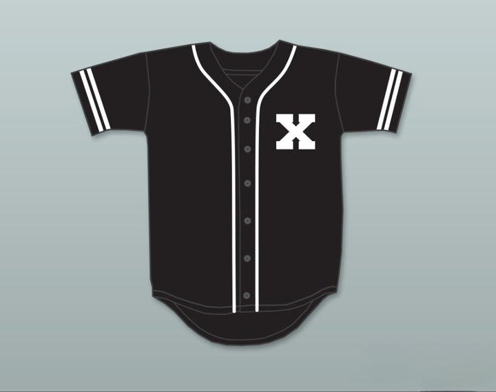 Camiseta de béisbol negra MALCOLM X personalizada con nombre y número, tallas S-6XL, cosida