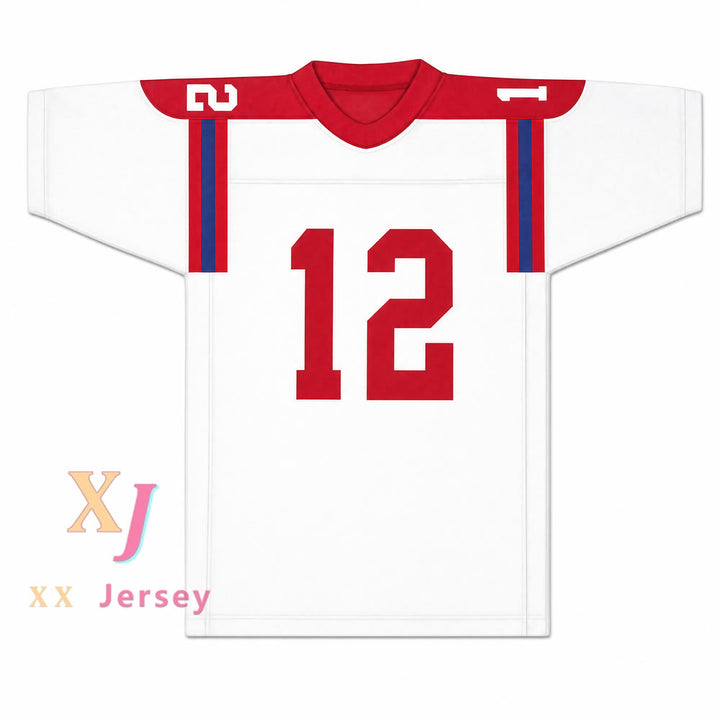 CAMISETA DE FÚTBOL BLANCA DE LOS KNIGHTS DE TERRY BRADSHAW 12 DE SECUNDARIA PERSONALIZADA Todas las tallas S-6XL