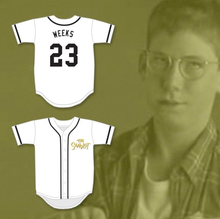 Camiseta de béisbol personalizada con cualquier nombre y número BERTRAM WEEKS 23 THE SANDLOT, cosida, tallas S-6XL