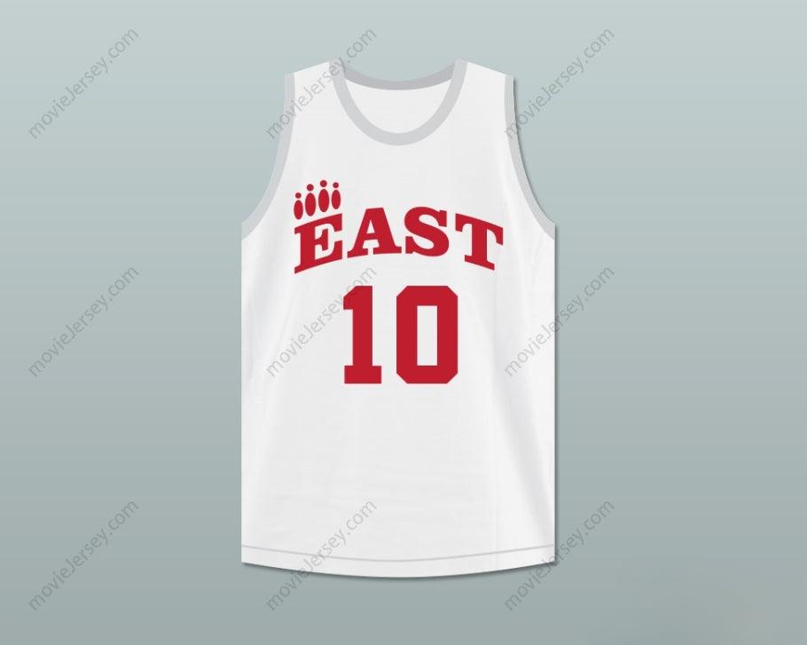 CAMISETA DE BALONCESTO PERSONALIZADA con Cualquier Nombre y Número TROY BOLTON 10 EAST HIGH SCHOOL WILDCATS BLANCA DE PRÁCTICA Cosida Tallas S-6XL