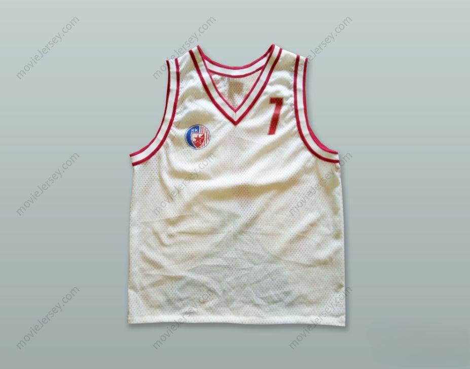 PERSONALIZAR Cualquier Nombre Número KK CRVENA ZVEZDA 7 ESTRELLA ROJA BELGRADO SERBIA Camiseta Baloncesto Blanca Costuras Top S-6XL