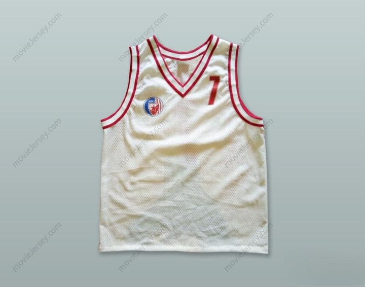 PERSONALIZAR Cualquier Nombre Número KK CRVENA ZVEZDA 7 ESTRELLA ROJA BELGRADO SERBIA Camiseta Baloncesto Blanca Costuras Top S-6XL