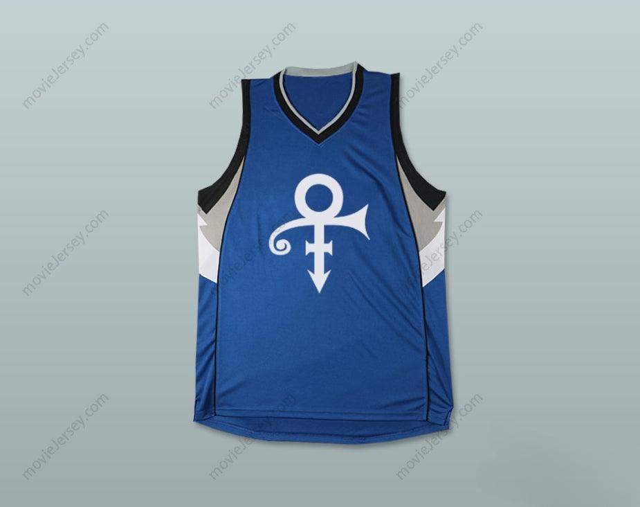 CAMISETA DE BALONCESTO AZUL PRÍNCIPE CON CUALQUIER NOMBRE Y NÚMERO, Cosida S-6XL