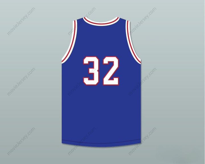 PERSONALIZADA CUALQUIER Nombre Número ROSCOE 32 WILL FOSTER HIGH SCHOOL PATRIOTS AZUL CAMISETA DE BALONCESTO LAS ZAPATILLAS ROJAS Costura superior S-6XL
