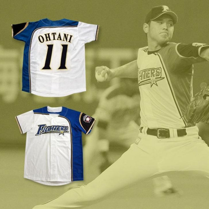 Camiseta de béisbol blanca con botones y parche, cosida, personalizable con cualquier nombre y número SHOHEI OTANI 11 HOKKAIDO NIPPON-HAM FIGHTERS, Tallas S-6XL