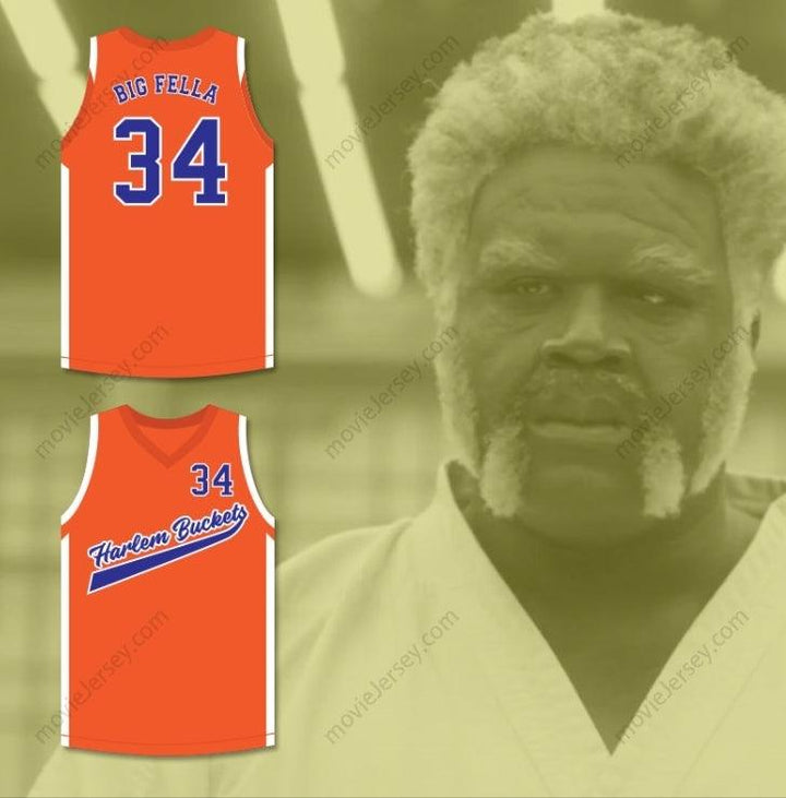 PERSONALIZA CUALQUIER Nombre Número BIG FELLA 34 HARLEM BUCKETS CAMISETA DE BALONCESTO ALTERNATIVA UNCLE DREW Confeccionada S-6XL