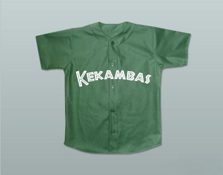 Personalizado Cualquier Nombre Número JARIUS 'G-BABY' EVANS 1 KEKAMBAS CAMISETA BÉISBOL HARDBALL VERDE OSCURO Cosido S-6XL