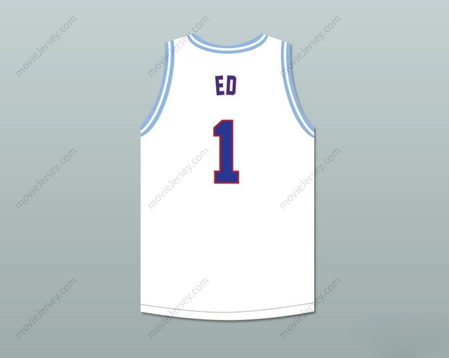 PERSONALIZA Cualquier Nombre Número ED 1 GOOD BURGER CAMISETA DE BALONCESTO BLANCA Parte Superior Cosida S-6XL