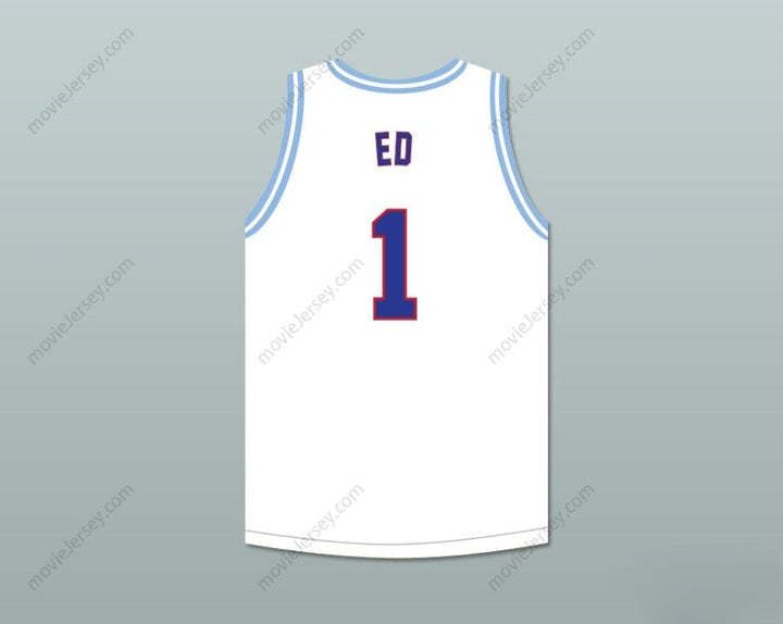 PERSONALIZA Cualquier Nombre Número ED 1 GOOD BURGER CAMISETA DE BALONCESTO BLANCA Parte Superior Cosida S-6XL