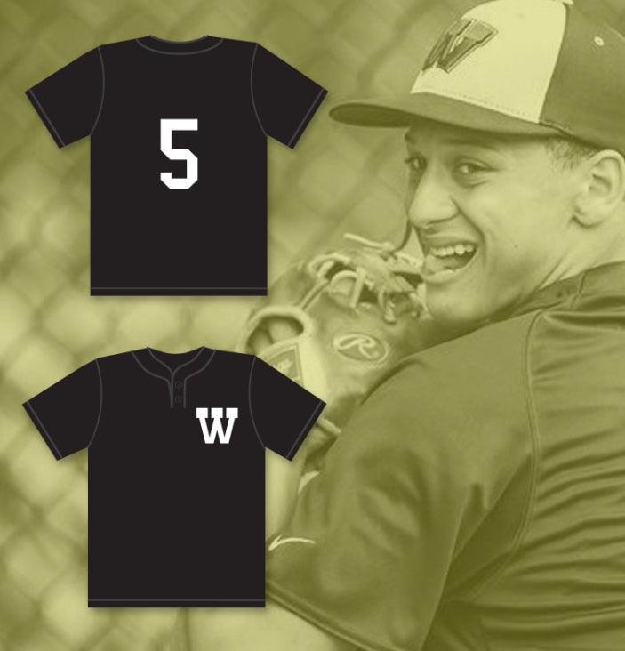 Personaliza cualquier nombre y número PATRICK MAHOMES 5 CAMISETA DE BÉISBOL NEGRA WILDCATS DE LA ESCUELA SECUNDARIA WHITEHOUSE 1 Top Cosido S-6XL