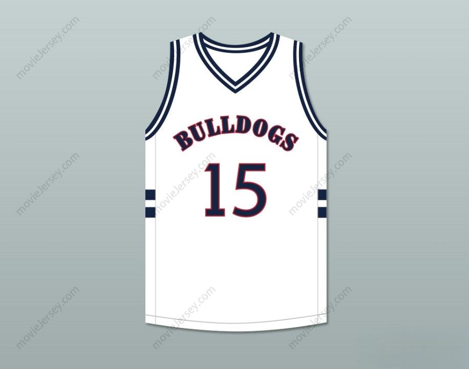 PERSONALIZADO Cualquier Nombre Número JERMAINE COLE 15 BULLDOGS HIGH SCHOOL BLANCO CAMISETA BALONCESTO Cosido S-6XL