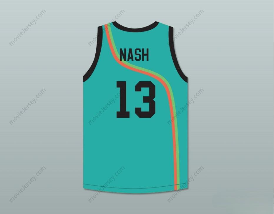 CUSTOM ANY Name Number STEVE NASH 13 ROSWELL RAYGUNS TEAL BASKETBALL JERSEY Top Stitched S-6XL