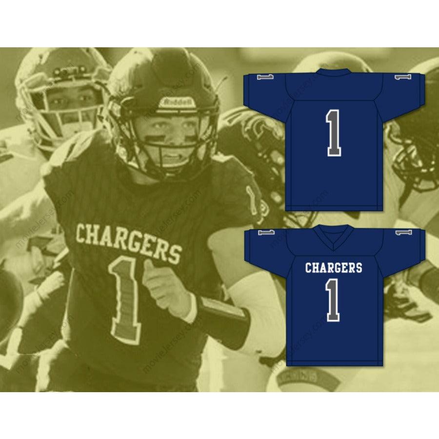 PERSONALIZA cualquier Nombre Número ZACH WILSON 1 CANYON HIGH SCHOOL CHARGERS Camiseta de Fútbol Americana Cosida Tallas S-6XL