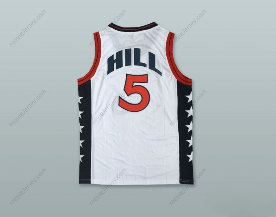 PERSONALIZADO Cualquier Nombre Número 1996 GRANT HILL 5 USA TEAM CAMISETA DE BALONCESTO LOCAL Cosida Tallas S-6XL