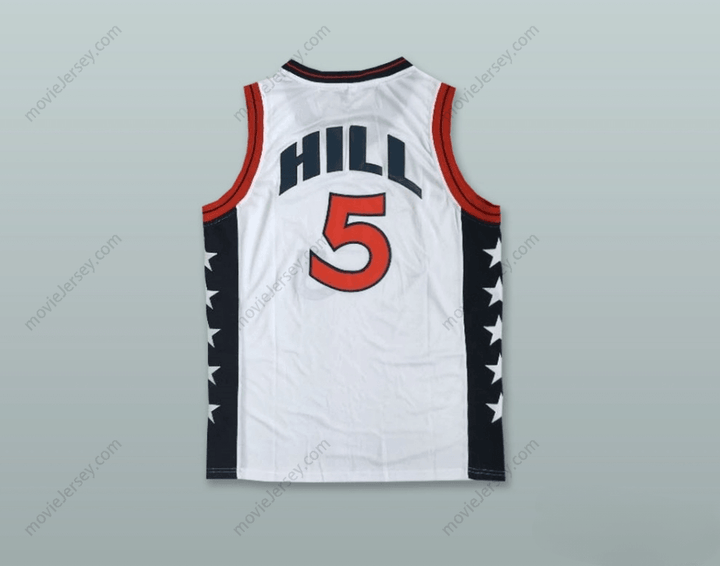 PERSONALIZADO Cualquier Nombre Número 1996 GRANT HILL 5 USA TEAM CAMISETA DE BALONCESTO LOCAL Cosida Tallas S-6XL