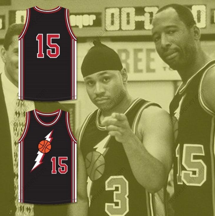 CAMISETA DE BALONCESTO PERSONALIZADA CON CUALQUIER Nombre y Número JAMES WORTHY LARRY 15 NEGRA Cosida En Casa Tallas S-6XL