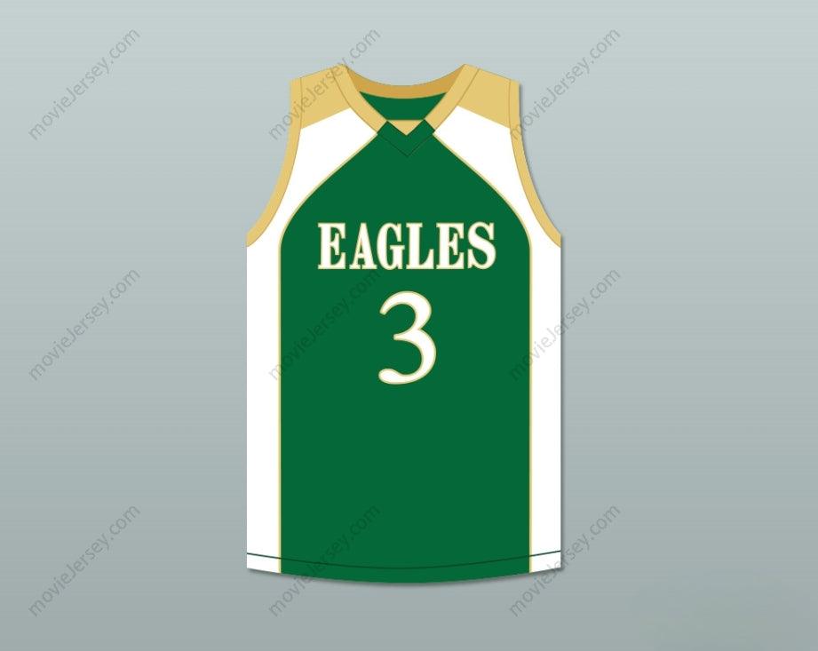PERSONALIZA Cualquier Nombre Número CJ MCCOLLUM 3 GLENOAK HIGH SCHOOL ORO VERDE CAMISETA DE BALONCESTO 2 Parte superior cosida S-6XL