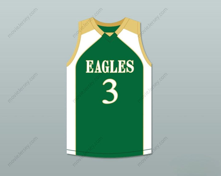 PERSONALIZA Cualquier Nombre Número CJ MCCOLLUM 3 GLENOAK HIGH SCHOOL ORO VERDE CAMISETA DE BALONCESTO 2 Parte superior cosida S-6XL