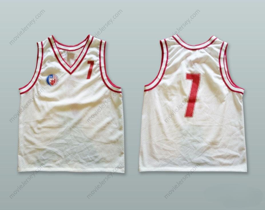 PERSONALIZAR Cualquier Nombre Número KK CRVENA ZVEZDA 7 ESTRELLA ROJA BELGRADO SERBIA Camiseta Baloncesto Blanca Costuras Top S-6XL