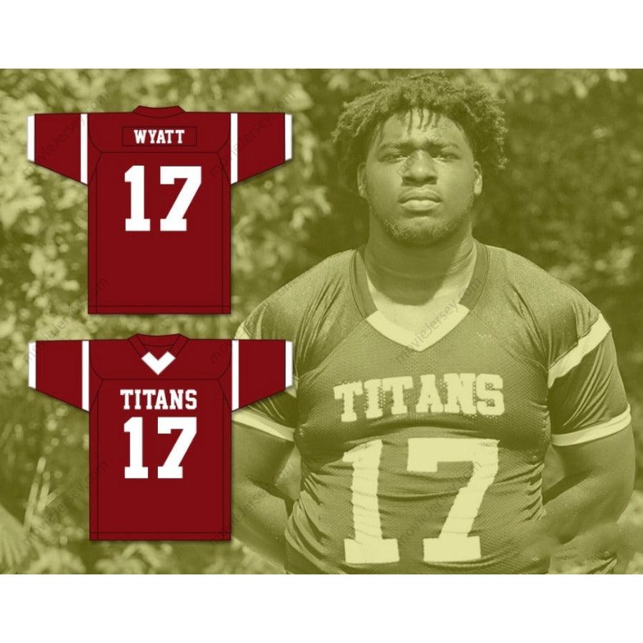 Personaliza Cualquier Nombre y Número DEVONTE WYATT 17 Camiseta de Fútbol de los TITANS de TOWERS HIGH SCHOOL, Cosido, Tallas S-6XL