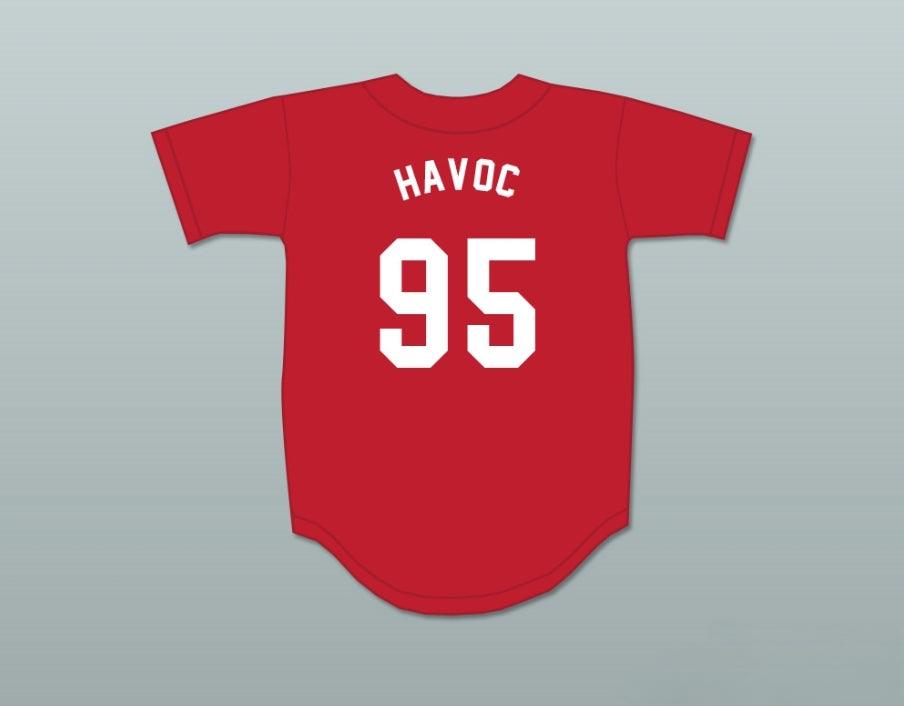Personalizado Cualquier Nombre Número HAVOC 95 HENNESSY CAMISETA DE BÉISBOL ROJA COSIDA Tallas S-6XL