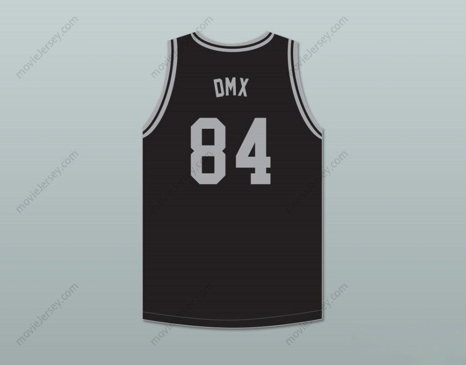 PERSONALIZA CUALQUIER Nombre Número DMX 84 ROUGH RYDERS CAMISETA DE BALONCESTO NEGRA 1 Costura superior S-6XL