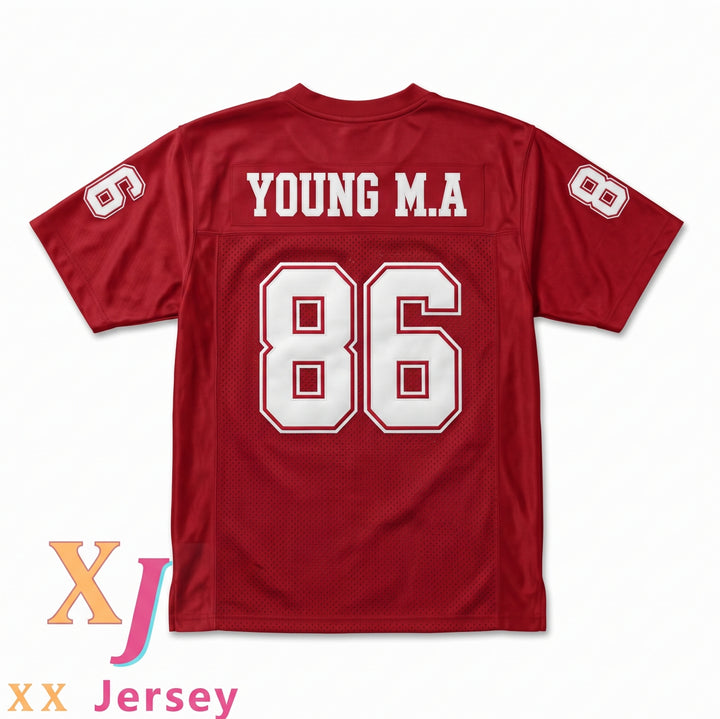 CUSTOM ANY Name Number YOUNG M.A 86 EAGLES RED Football Jersey Top Stitched S-6XL